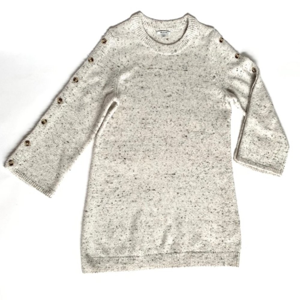 Madewell XL Donegal Button Sleeve Sweater Dress